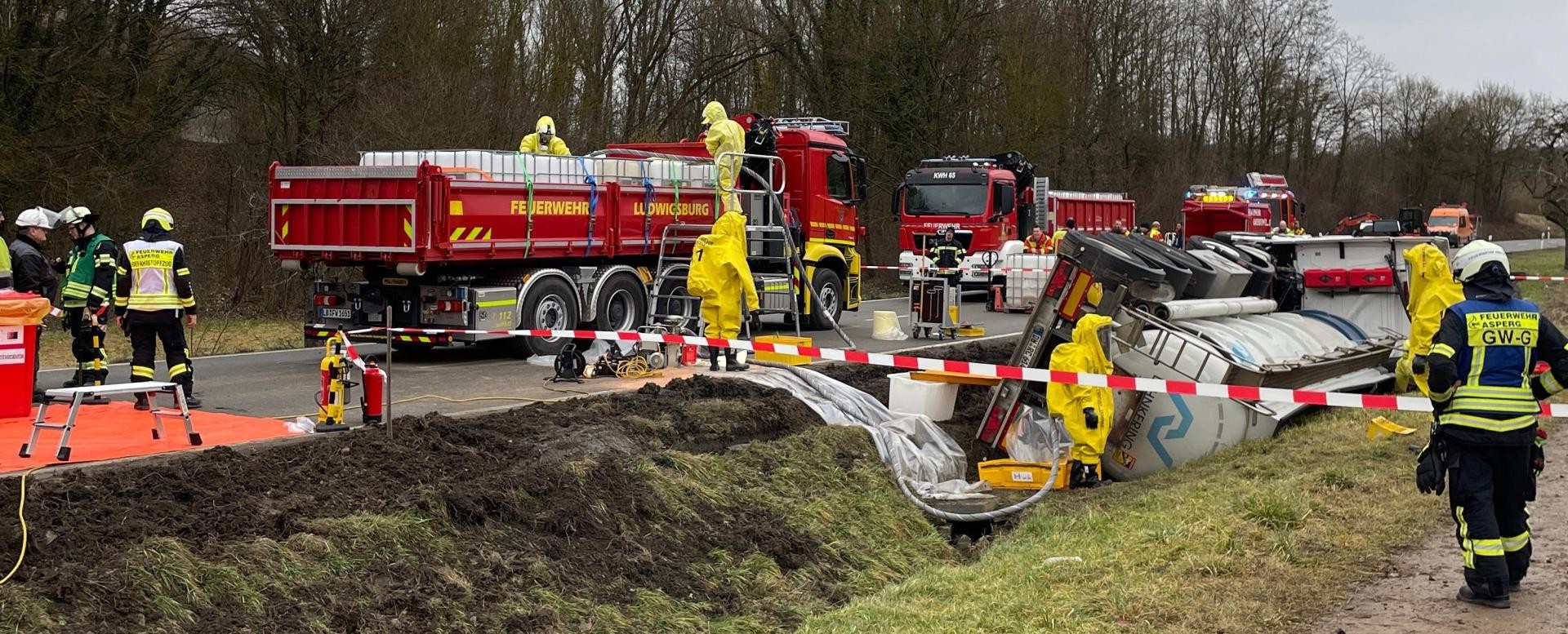 Gefahrguteinsatz in Großbottwar Gefahrguteinsatz