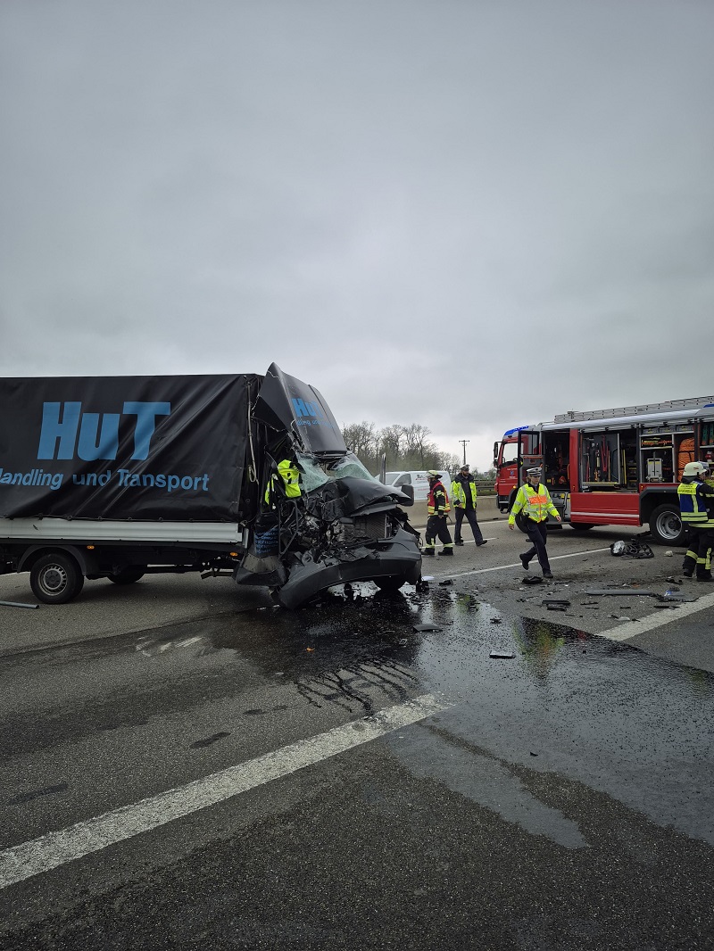 Verkersunfall auf der Autobahn