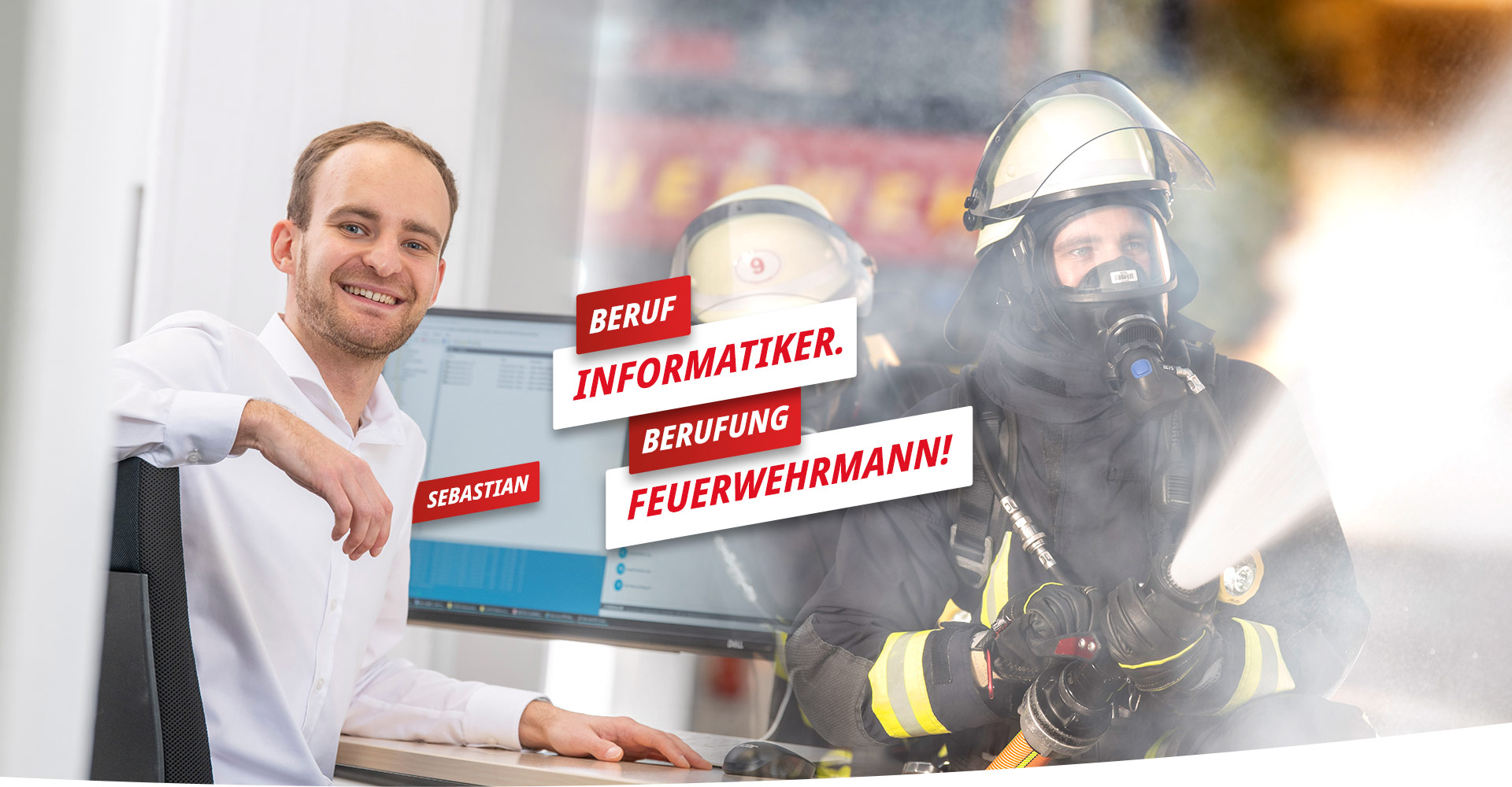 Sebastian mehr zu Sebastian - Beruf Informatiker, Berufung Feuerwehrmann