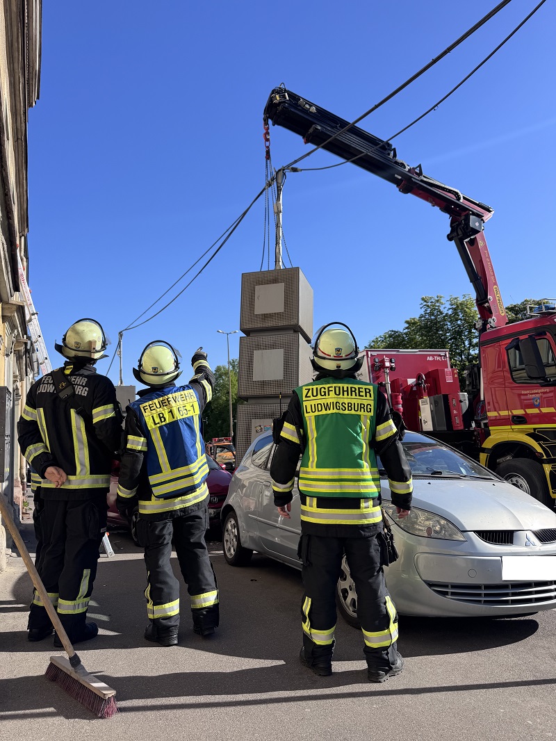 Ladekran im Einsatz 