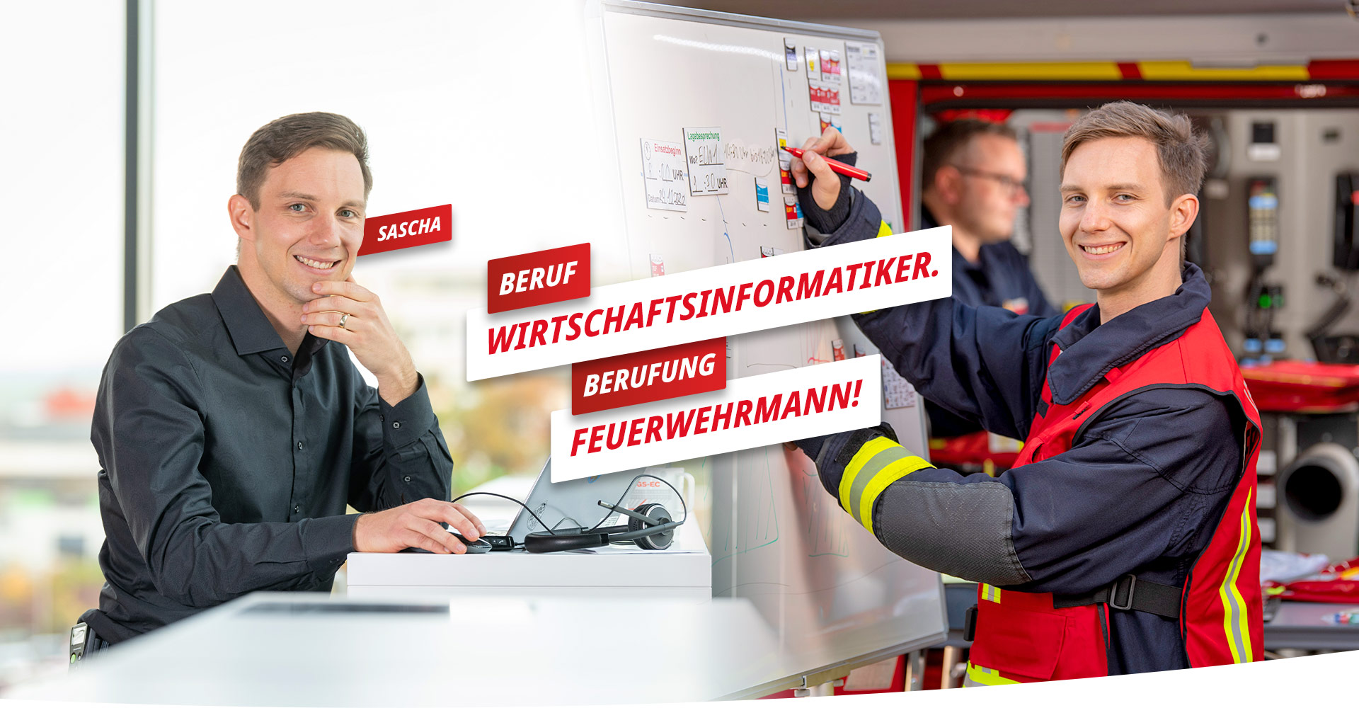 Sascha mehr zu Sascha - Beruf Wirtschaftsinformatiker, Berufung Feuerwehrmann