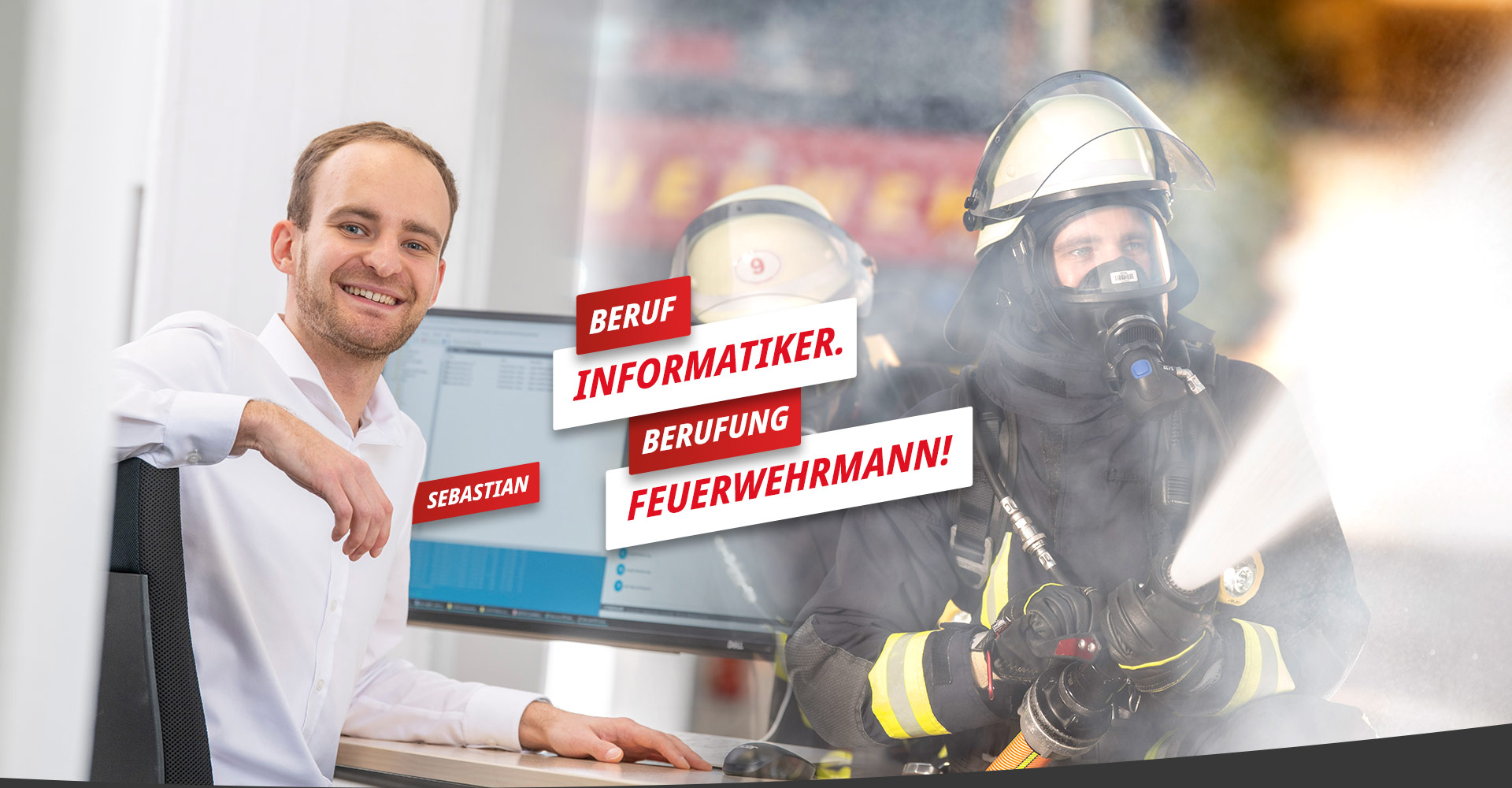 Sebastian - Beruf Informatiker, Berufung Feuerwehrmann