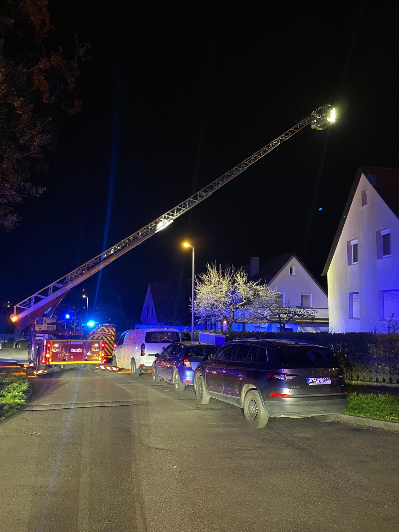 Drehleiter im Einsatz